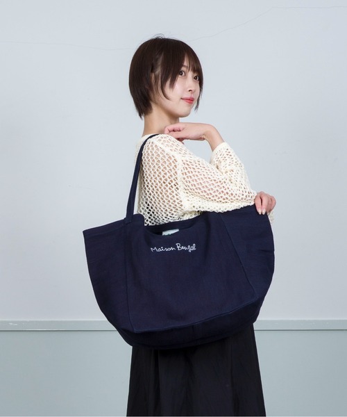 MAISON BENGAL(マイソンベンガル)の「【Maison Bengal】コットン トートバッグ ユニセックス(トートバッグ・レディース・ブラック/ナチュラル/ネイビー・FREE)」の12枚目の写真