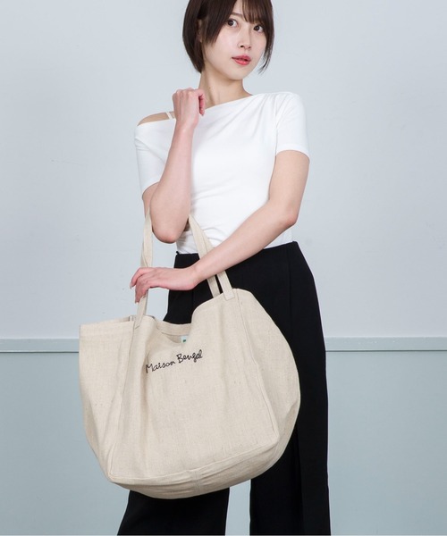 MAISON BENGAL（マイソンベンガル）の「【Maison Bengal】コットン　トートバッグ ユニセックス（トートバッグ・レディース・ブラック/ナチュラル/ネイビー・FREE）」の17枚目の写真
