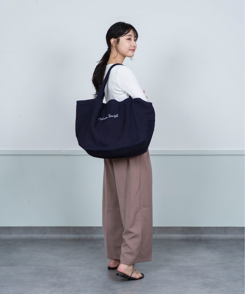 MAISON BENGAL(マイソンベンガル)の「【Maison Bengal】コットン トートバッグ ユニセックス(トートバッグ・レディース・ブラック/ナチュラル/ネイビー・FREE)」の16枚目の写真