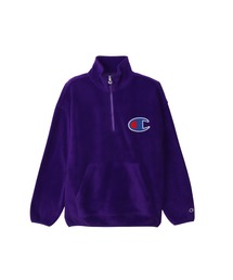 90s Champion チャンピオン ハーフジップ フーディー パープル 90s 90年代 チャンピオン 紫 パープル 茄子紺 アメリカ製