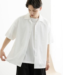 SENSE OF PLACE by URBAN RESEARCH | シアサッカーオープンカラーショートスリーブシャツ(シャツ/ブラウス)