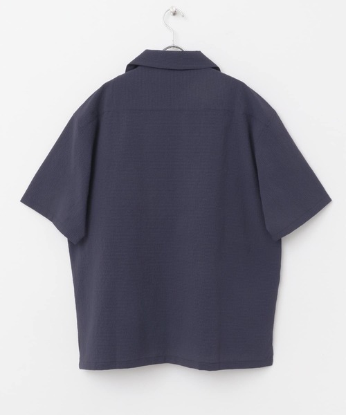 SENSE OF PLACE by URBAN RESEARCH（センスオブプレイスバイアーバンリサーチ）の「シアサッカーオープンカラーショートスリーブシャツ（シャツ/ブラウス・メンズ・ライトブルー/ホワイト/ネイビー・LARGE/MEDIUM）」の11枚目の写真