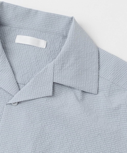 SENSE OF PLACE by URBAN RESEARCH（センスオブプレイスバイアーバンリサーチ）の「シアサッカーオープンカラーショートスリーブシャツ（シャツ/ブラウス・メンズ・ライトブルー/ホワイト/ネイビー・LARGE/MEDIUM）」の15枚目の写真