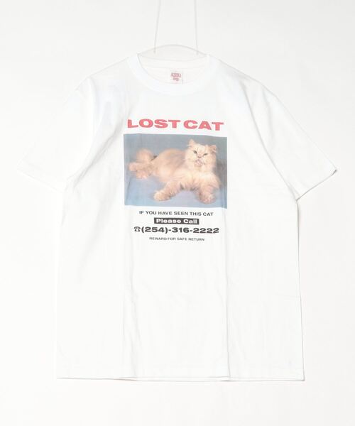 AKISHIKA design(アキシカデザイン)の「LOST CAT T-SHIRTS(Tシャツ/カットソー・メンズ・ホワイト・L/M/XL/S)」の5枚目の写真