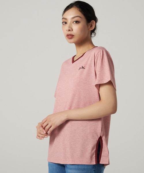 Eddie Bauer(エディーバウアー)の「アシンメトリー スリット 半袖 Tシャツ(Tシャツ/カットソー・レディース・ピンク/グレー/ネイビー・S/M/L/XL)」の6枚目の写真