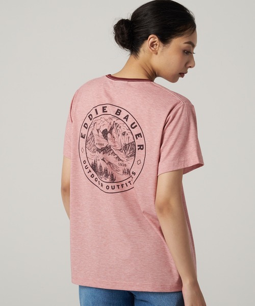 Eddie Bauer(エディーバウアー)の「アシンメトリー スリット 半袖 Tシャツ(Tシャツ/カットソー・レディース・ピンク/グレー/ネイビー・S/M/L/XL)」の7枚目の写真