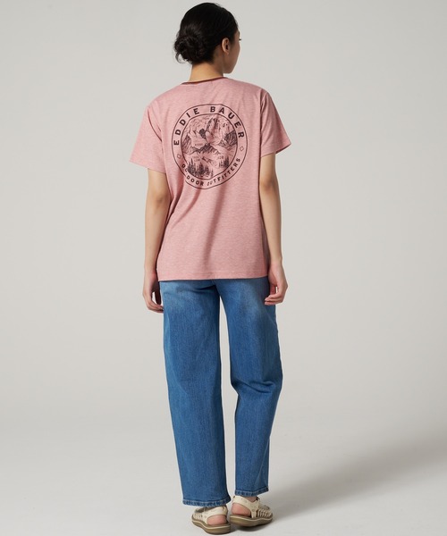 Eddie Bauer(エディーバウアー)の「アシンメトリー スリット 半袖 Tシャツ(Tシャツ/カットソー・レディース・ピンク/グレー/ネイビー・S/M/L/XL)」の9枚目の写真