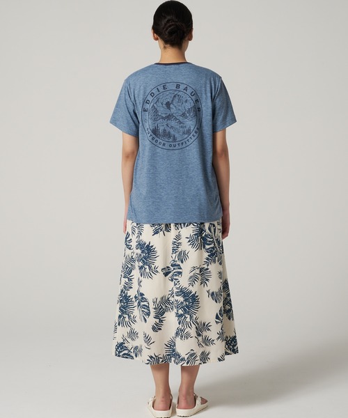 Eddie Bauer(エディーバウアー)の「アシンメトリー スリット 半袖 Tシャツ(Tシャツ/カットソー・レディース・ピンク/グレー/ネイビー・S/M/L/XL)」の5枚目の写真