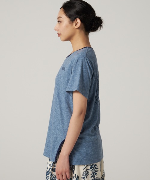 Eddie Bauer(エディーバウアー)の「アシンメトリー スリット 半袖 Tシャツ(Tシャツ/カットソー・レディース・ピンク/グレー/ネイビー・S/M/L/XL)」の11枚目の写真