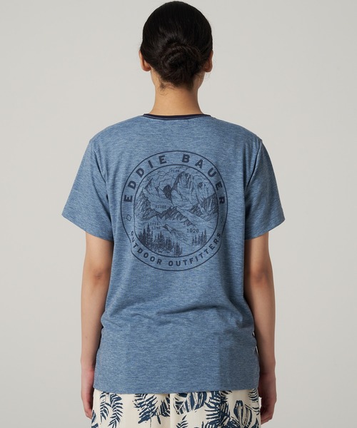 Eddie Bauer(エディーバウアー)の「アシンメトリー スリット 半袖 Tシャツ(Tシャツ/カットソー・レディース・ピンク/グレー/ネイビー・S/M/L/XL)」の12枚目の写真