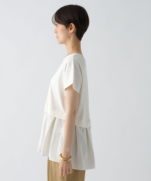 Elura（エルーラ）の「ラク映えレイヤード風プルオーバー/328270（Tシャツ/カットソー・レディース・ブラック/ライトグレー/ホワイト・LARGE/MEDIUM）」の15枚目の写真