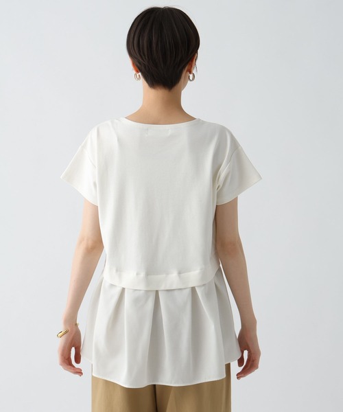 Elura（エルーラ）の「ラク映えレイヤード風プルオーバー/328270（Tシャツ/カットソー・レディース・ブラック/ライトグレー/ホワイト・LARGE/MEDIUM）」の16枚目の写真