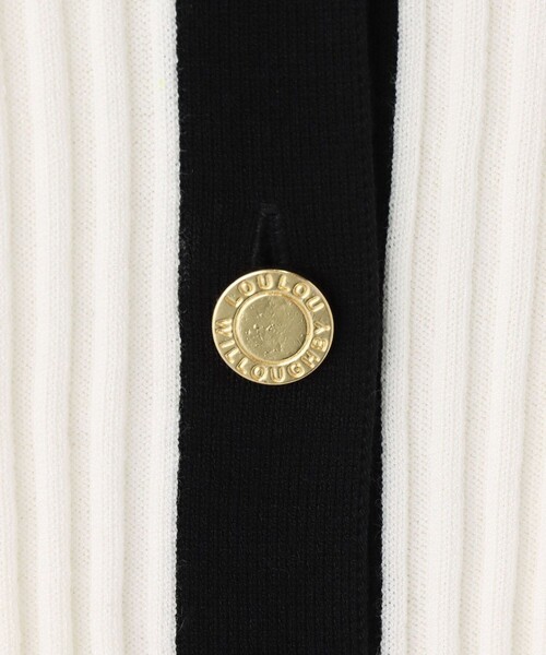 LOULOU WILLOUGHBY（ルルウィルビー）の「◇ 【LOULOU WILLOUGHBY】バイカラーキーネック5分袖カーディガン（カーディガン/ボレロ・レディース・レッド/ブラック/オフホワイト・2）」の8枚目の写真