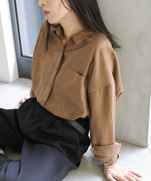 select moca【美品】 ベージュ オーバーサイズ ノーカラー セット select MOCA Et サロペット オーバーオール 「Et」ノーカラー