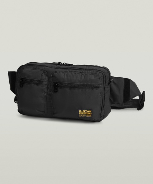 G-STAR（ジースター）の「【UNISEX】Pouch Multi Pocket/ブランドロゴマルチポケットウエストポーチ/ボディーバッグ（ボディバッグ/ウエストポーチ・メンズ・ブラック・ONE SIZE）」の2枚目の写真