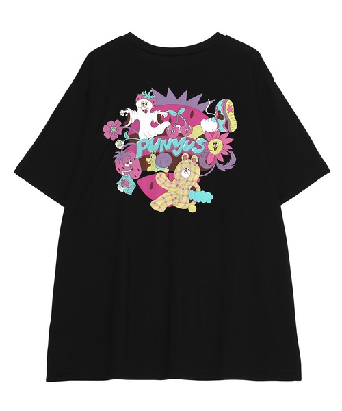 PUNYUS（プニュズ）の「ストロベリーフレンズビッグＴシャツ（Tシャツ/カットソー・レディース・ブラック/ホワイト/イエロー・3/4）」の13枚目の写真
