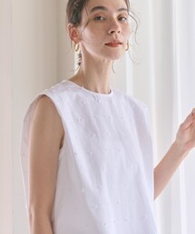 BEAUTY&YOUTH UNITED ARROWS | ドット ジャガード ノースリーブ ブラウス(シャツ/ブラウス)