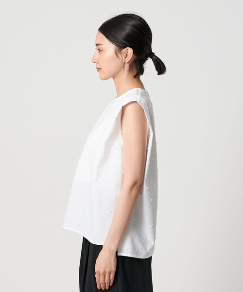 BEAUTY&YOUTH UNITED ARROWS（ビューティーアンドユースユナイテッドアローズ）の「ドット ジャガード ノースリーブ ブラウス（シャツ/ブラウス・レディース・ブラック/ホワイト・FREE）」の19枚目の写真