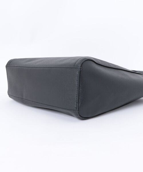 m.f.editorial（エムエフエディトリアル）の「【天ファスナー仕様】結びベルト 平手ハンドルトートバッグA4対応（トートバッグ・レディース・ネイビー/グレー/ブラック・FREE）」の6枚目の写真