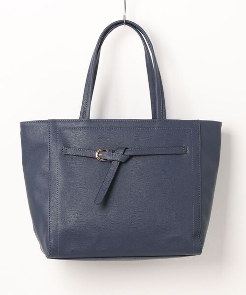 m.f.editorial（エムエフエディトリアル）の「【天ファスナー仕様】結びベルト 平手ハンドルトートバッグA4対応（トートバッグ・レディース・ネイビー/グレー/ブラック・FREE）」の18枚目の写真