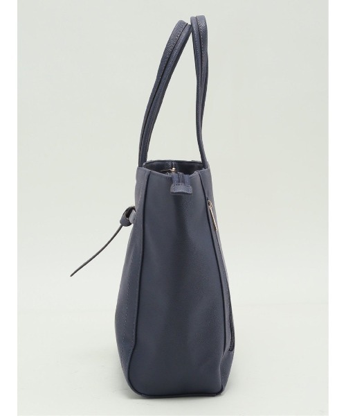 m.f.editorial（エムエフエディトリアル）の「【天ファスナー仕様】結びベルト 平手ハンドルトートバッグA4対応（トートバッグ・レディース・ネイビー/グレー/ブラック・FREE）」の19枚目の写真