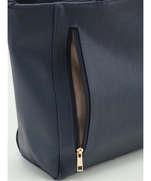 m.f.editorial（エムエフエディトリアル）の「【天ファスナー仕様】結びベルト 平手ハンドルトートバッグA4対応（トートバッグ・レディース・ネイビー/グレー/ブラック・FREE）」の13枚目の写真