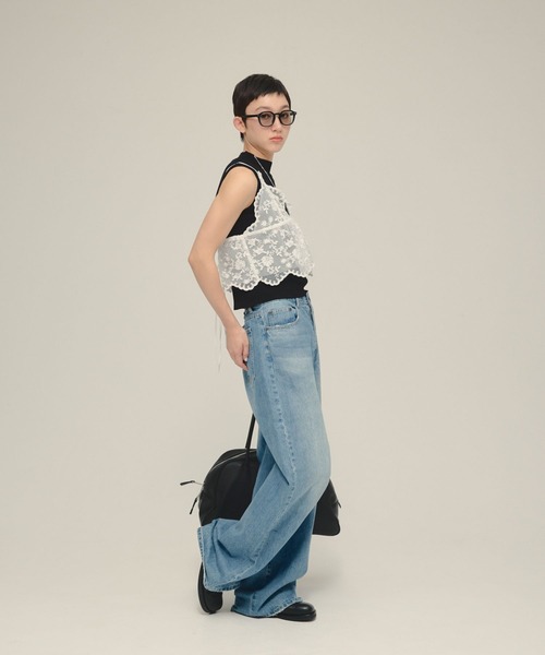 eL（エル）の「【eL】Lace Cami/572924（キャミソール・レディース・オフホワイト/ブラック・FREE）」の3枚目の写真