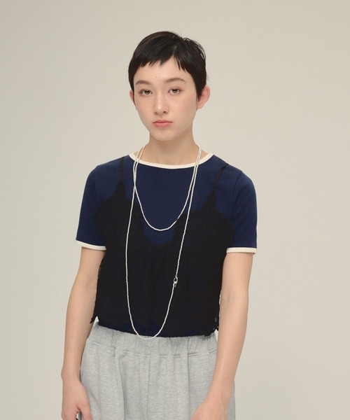 eL（エル）の「【eL】Lace Cami/572924（キャミソール・レディース・オフホワイト/ブラック・FREE）」の15枚目の写真