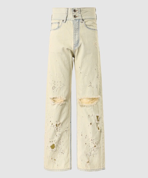 パンツ dairiku flower denim DAIRIKU（ダイリク）の「”Flower” Cross Embroidery Slim Denim
