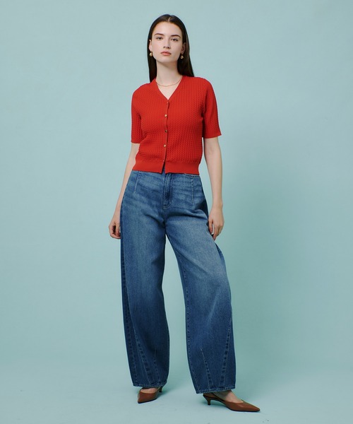 allureville(アルアバイル)の「セミバギーデニムパンツ(デニムパンツ・レディース・ブルー・1/2)」の11枚目の写真