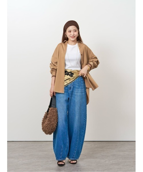 allureville(アルアバイル)の「セミバギーデニムパンツ(デニムパンツ・レディース・ブルー・1/2)」の10枚目の写真