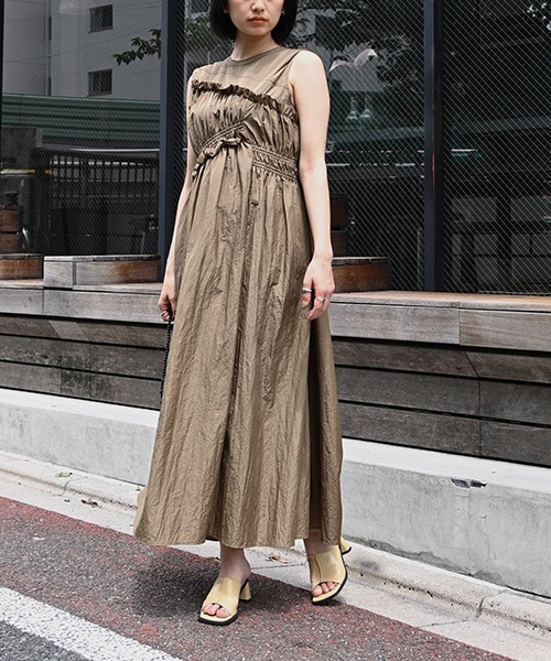 WILLFULLY ワンピース セール】thick box pleats bare OP（ワンピース）｜WILLFULLY