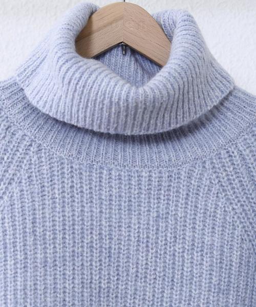 coen（コーエン）の「バルキーニットオフタートルネックプルオーバー（ニット/セーター・レディース・オフホワイト/グレー/ライトブルー・MEDIUM/LARGE）」の7枚目の写真