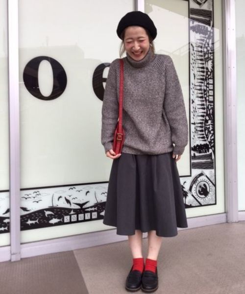 coen（コーエン）の「バルキーニットオフタートルネックプルオーバー（ニット/セーター・レディース・オフホワイト/グレー/ライトブルー・MEDIUM/LARGE）」の12枚目の写真