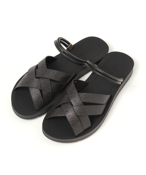 GLOBAL WORK（グローバルワーク）の「らくっション2WAYラメサンダル/494066（サンダル・レディース・シルバー/ブラック/ゴールド・LARGE/MEDIUM）」の2枚目の写真