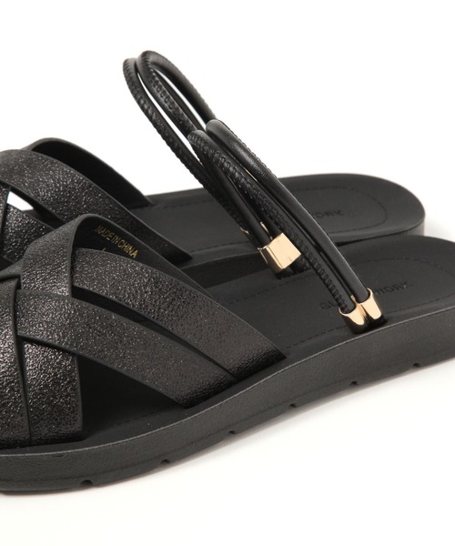 GLOBAL WORK（グローバルワーク）の「らくっション2WAYラメサンダル/494066（サンダル・レディース・シルバー/ブラック/ゴールド・LARGE/MEDIUM）」の9枚目の写真