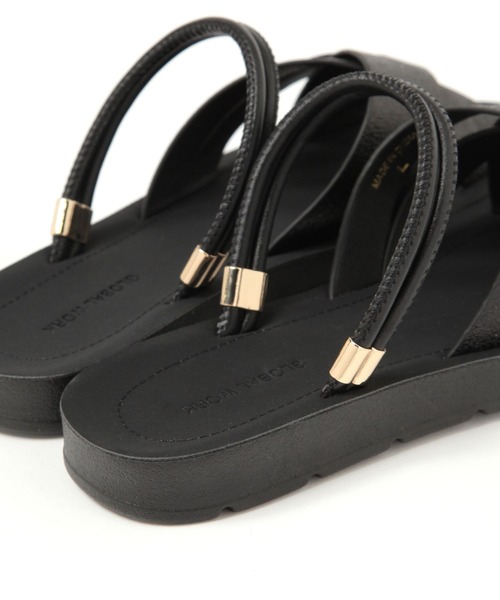 GLOBAL WORK（グローバルワーク）の「らくっション2WAYラメサンダル/494066（サンダル・レディース・シルバー/ブラック/ゴールド・LARGE/MEDIUM）」の10枚目の写真