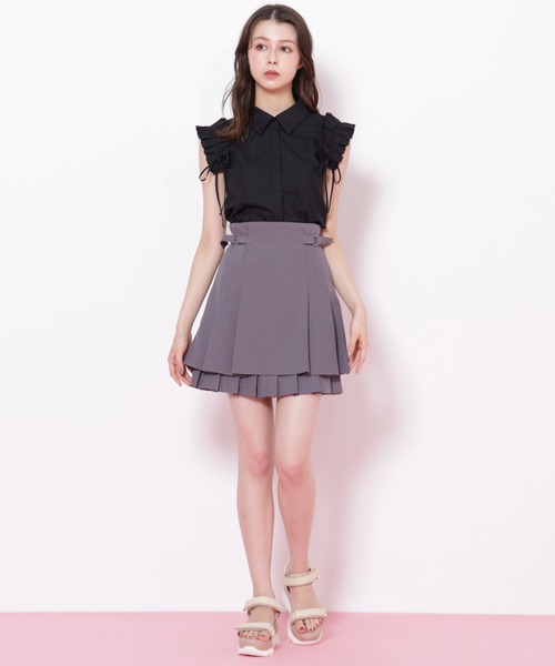 GIUNON アジャスタブルミニシアースカート セール】adjustable mini sheer skirt / アジャスタブルミニ