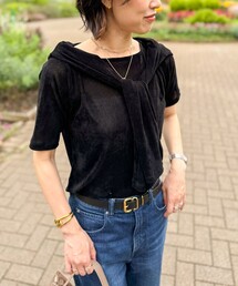 NOLLEY’S | フロッキーチュールボートネックプルオーバーカットソー(Tシャツ/カットソー)