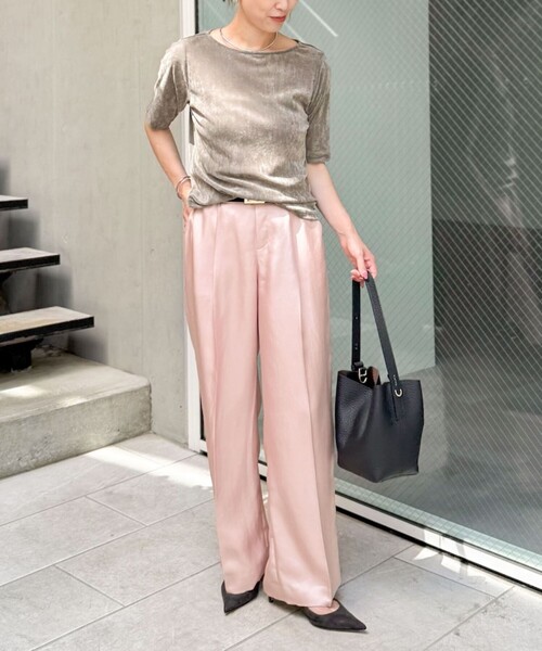 NOLLEY’S(ノーリーズ)の「フロッキーチュールボートネックプルオーバーカットソー(Tシャツ/カットソー・レディース・ブラウン/ブラック/グレー・38)」の12枚目の写真