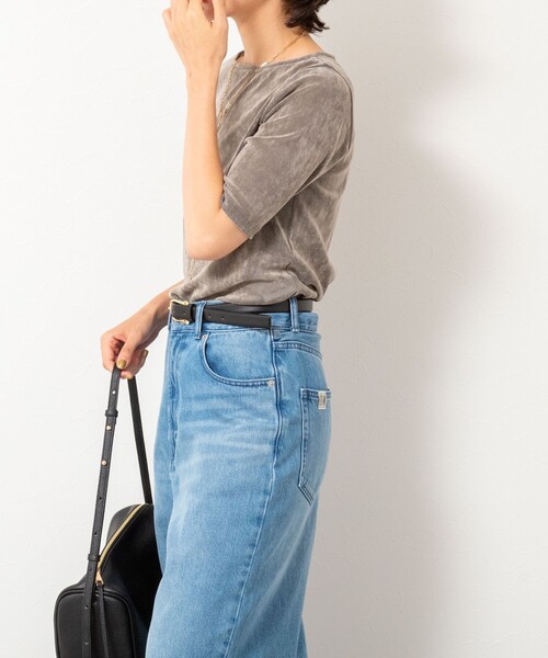 NOLLEY’S(ノーリーズ)の「フロッキーチュールボートネックプルオーバーカットソー(Tシャツ/カットソー・レディース・ブラウン/ブラック/グレー・38)」の18枚目の写真