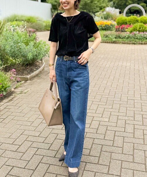 NOLLEY’S(ノーリーズ)の「フロッキーチュールボートネックプルオーバーカットソー(Tシャツ/カットソー・レディース・ブラウン/ブラック/グレー・38)」の21枚目の写真