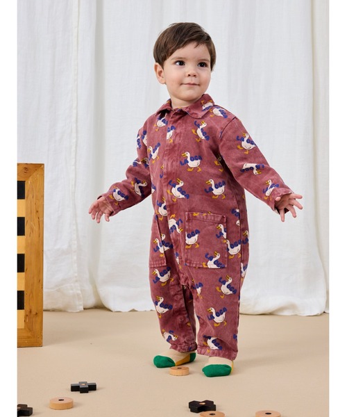 BOBO CHOSES(ボボショーズ)の「La Oca all over woven overall(サロペット/オーバーオール・キッズ・ブラウン・24MONTH/6MONTH/9MONTH/18MONTH)」の6枚目の写真