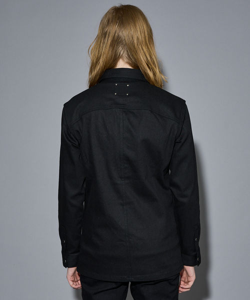 5351 POUR LES HOMMES（ゴーサンゴーイチプールオム）の「【セットアップ対応 / ストレッチ】ウエスタン デニムシャツ（シャツ/ブラウス・メンズ・インディゴブルー/ブラック・44/46/48/50）」の6枚目の写真