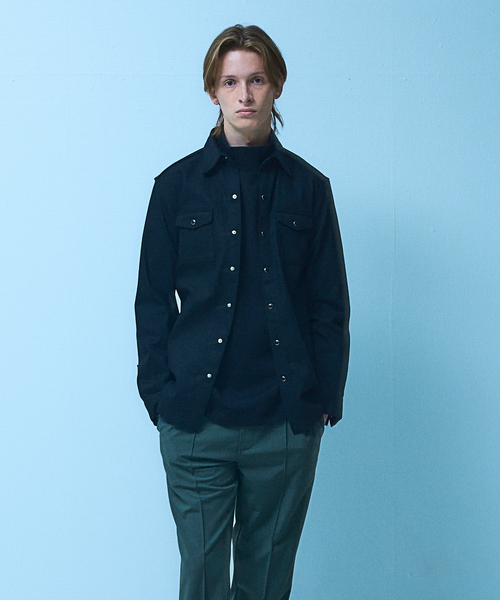 5351 POUR LES HOMMES（ゴーサンゴーイチプールオム）の「【セットアップ対応 / ストレッチ】ウエスタン デニムシャツ（シャツ/ブラウス・メンズ・インディゴブルー/ブラック・44/46/48/50）」の12枚目の写真