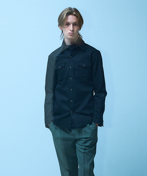 5351 POUR LES HOMMES（ゴーサンゴーイチプールオム）の「【セットアップ対応 / ストレッチ】ウエスタン デニムシャツ（シャツ/ブラウス・メンズ・インディゴブルー/ブラック・44/46/48/50）」の13枚目の写真