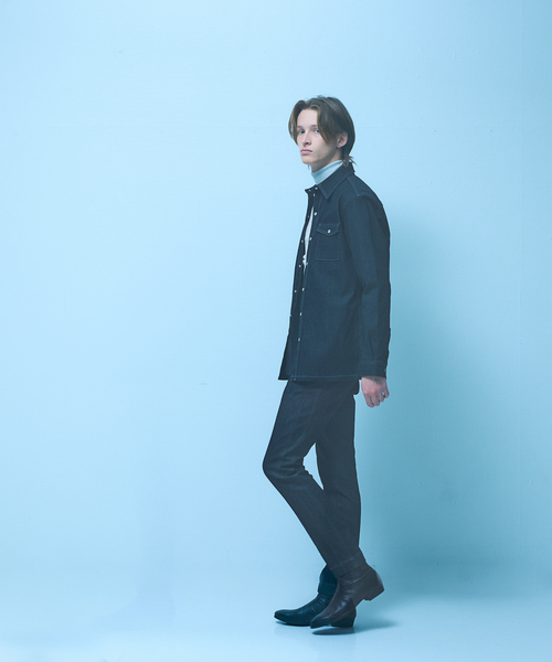 5351 POUR LES HOMMES（ゴーサンゴーイチプールオム）の「【セットアップ対応 / ストレッチ】ウエスタン デニムシャツ（シャツ/ブラウス・メンズ・インディゴブルー/ブラック・44/46/48/50）」の19枚目の写真