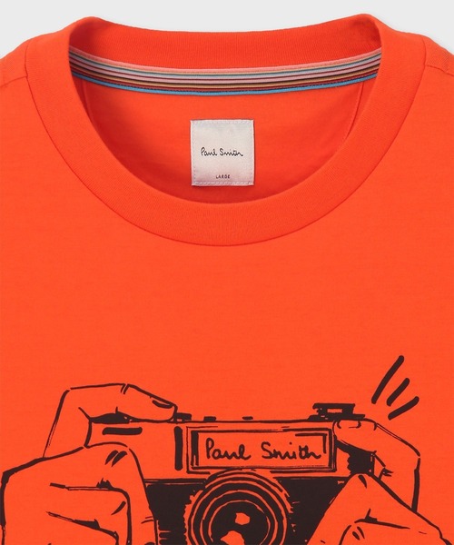 Paul Smith（ポールスミス）の「“Shutter Hands” Tシャツ【253503 919T】（Tシャツ/カットソー・メンズ・オレンジ/ホワイト・SMALL/MEDIUM/LARGE/X-LARGE/XX-LARGE）」の4枚目の写真