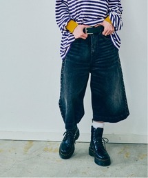 RNA | R4378 スタッズラインルーズカットレングスパンツ(デニムパンツ)