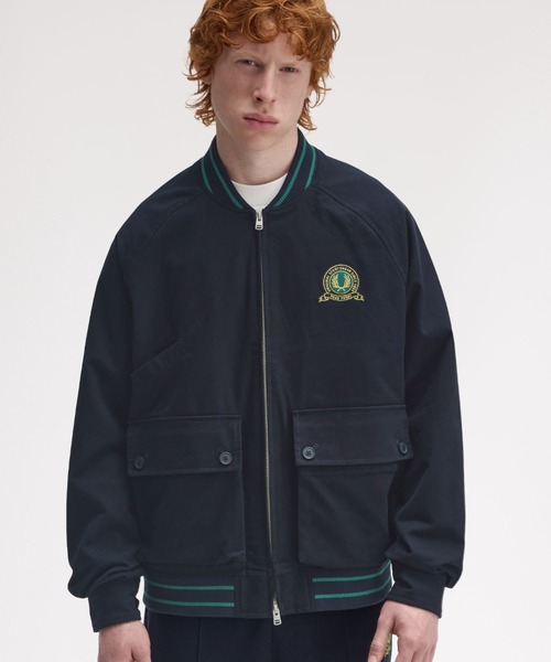 セール】Tennis Badge Bomber Jacket／テニスバッジボンバージャケット